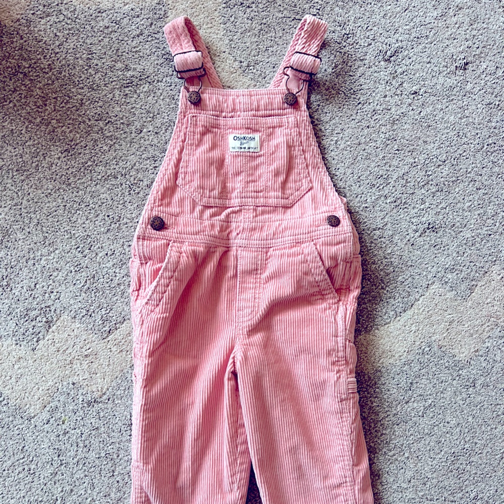 Pink Corduroy Overalls